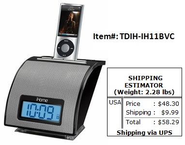 Space Saver Alarm Clock For Your Ipod